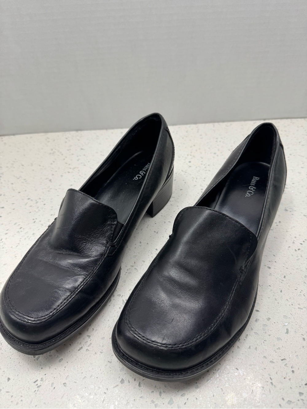 G.H. Bass & Co. Black Leather Slip-On Loafers